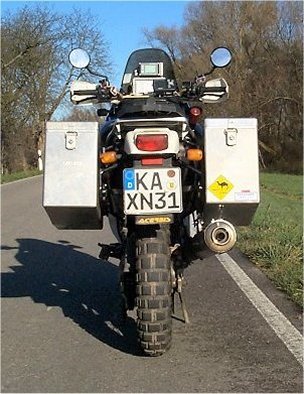 Mit den KTM-Blinkern gibt es keine Platzprobleme bei der Koffermontage